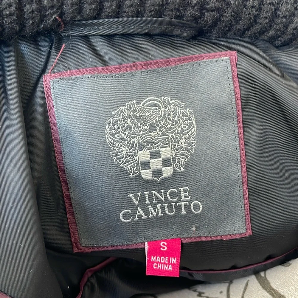Vince Camuto Black Puff Winter Coat Parka - Size Small - Picture 9 of 9